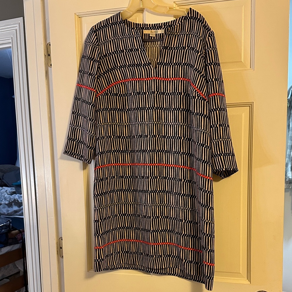 Boden Navy and Red 3/4 Sleeve Dress 6R (US size)